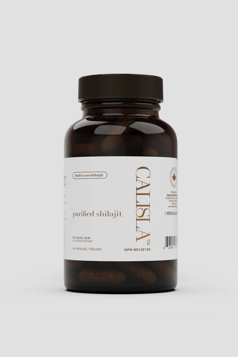 Calisla Purified Shilajit - 60 Capsules