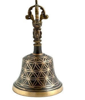 Tibetan Bell Flower Of Life - Lighten Up Shop