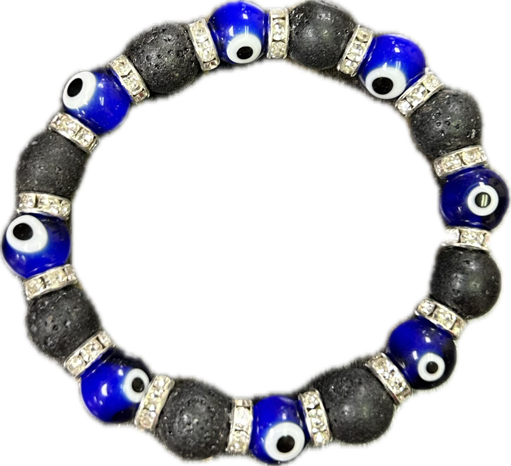 Evil Eye Lava Bracelet - Lighten Up Shop