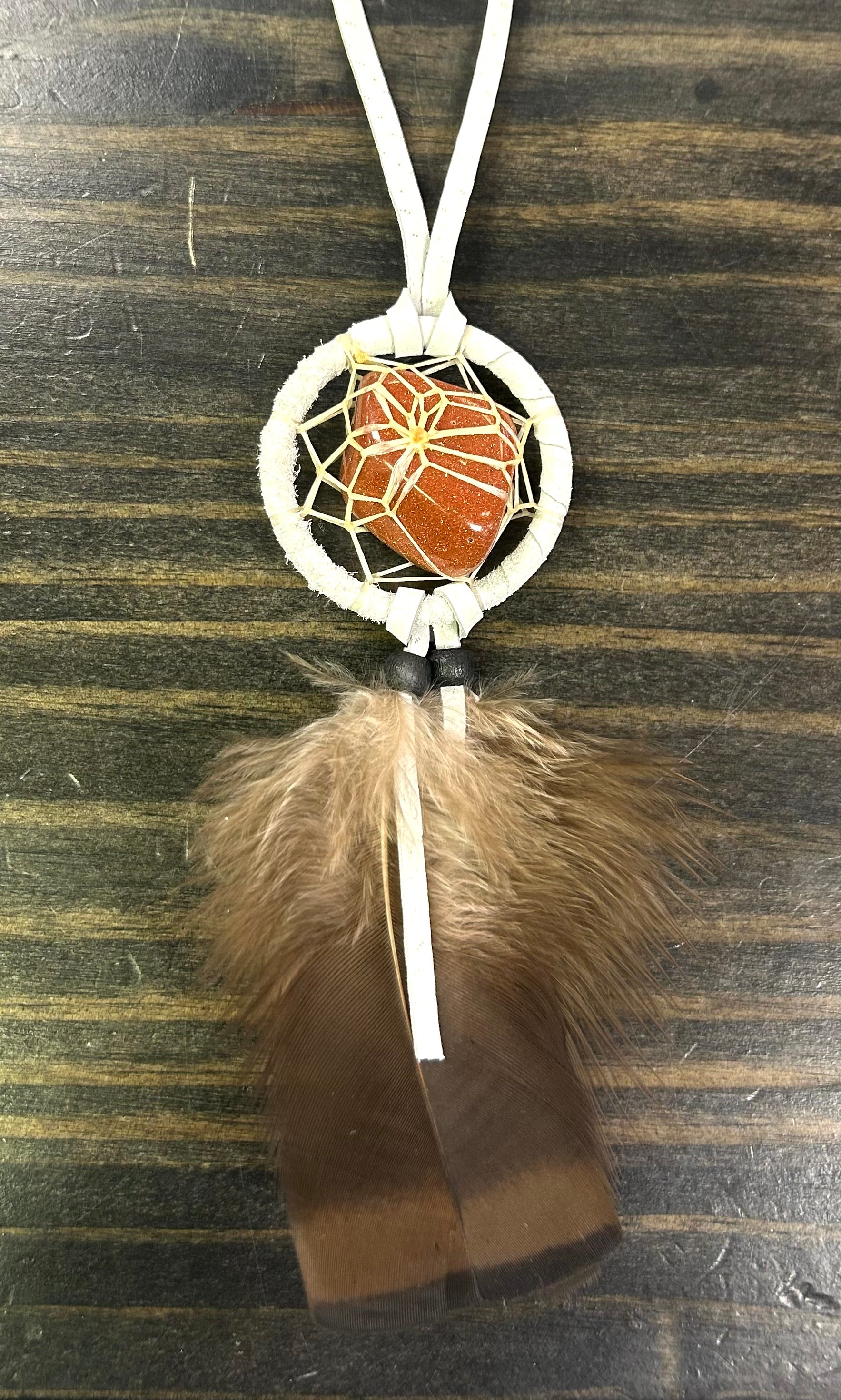 Dreamcatcher w/ Crystal 1.5” White - Lighten Up Shop