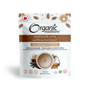 Organic Traditions Chocolate Latte with Ashwagandha and Probiotics 150g