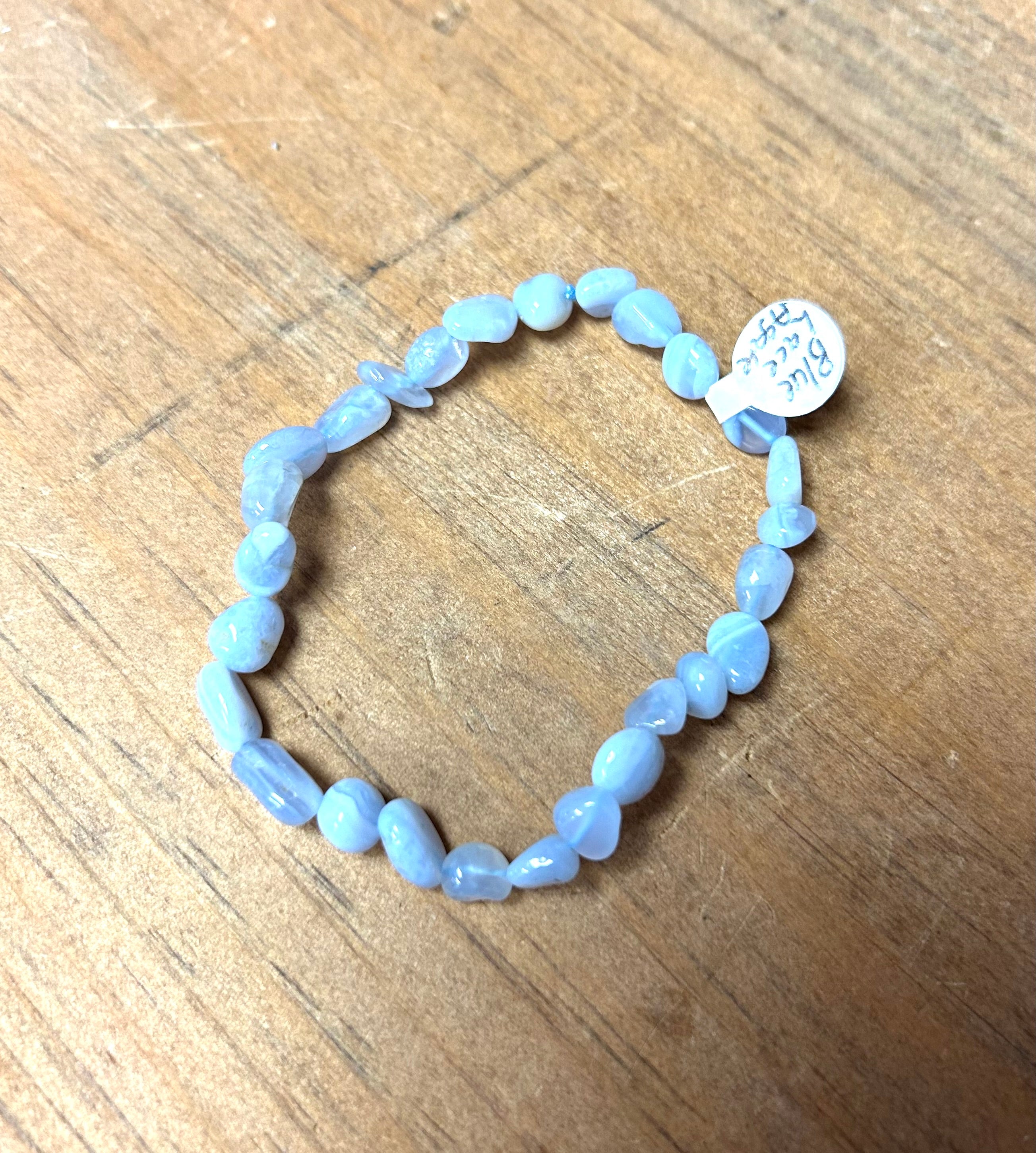 Blue Lace Agate Bracelet - Lighten Up Shop