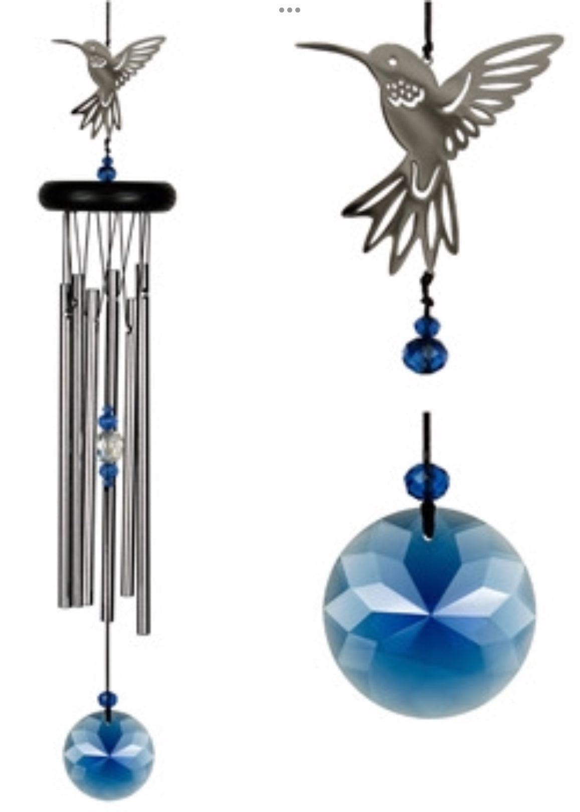 Hummingbird Blue Windchime