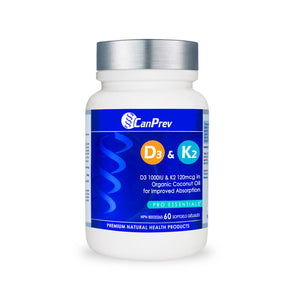 CanPrev D3 1000IU & K2 120mcg - 60 Softgels