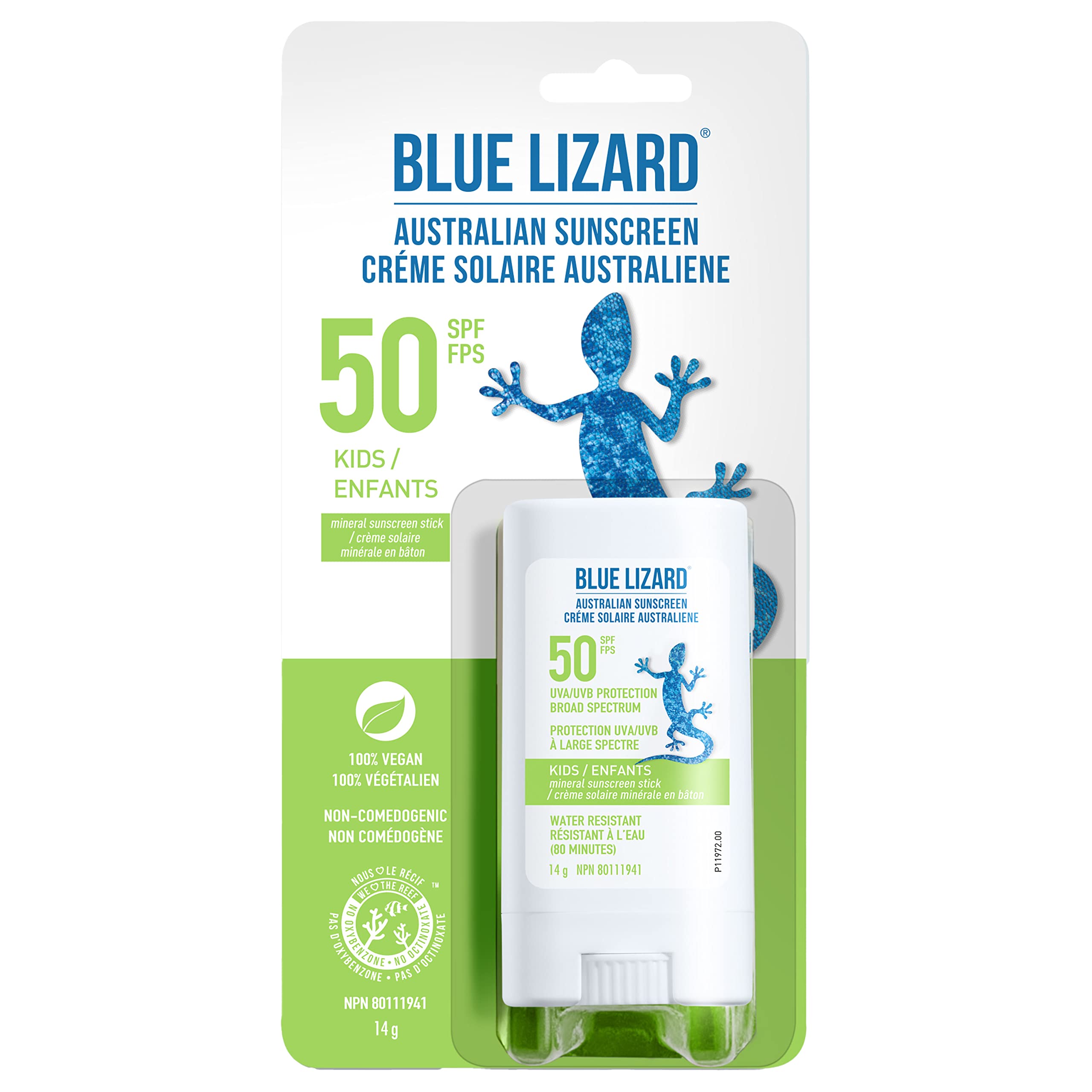 Blue Lizard Australian Sunscreen Kids SPF 50 Mineral Stick - 14g - Lighten Up Shop
