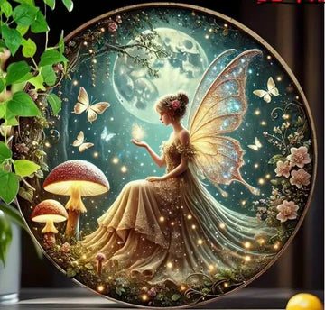 Fairies Round Metal Sign - Lighten Up Shop
