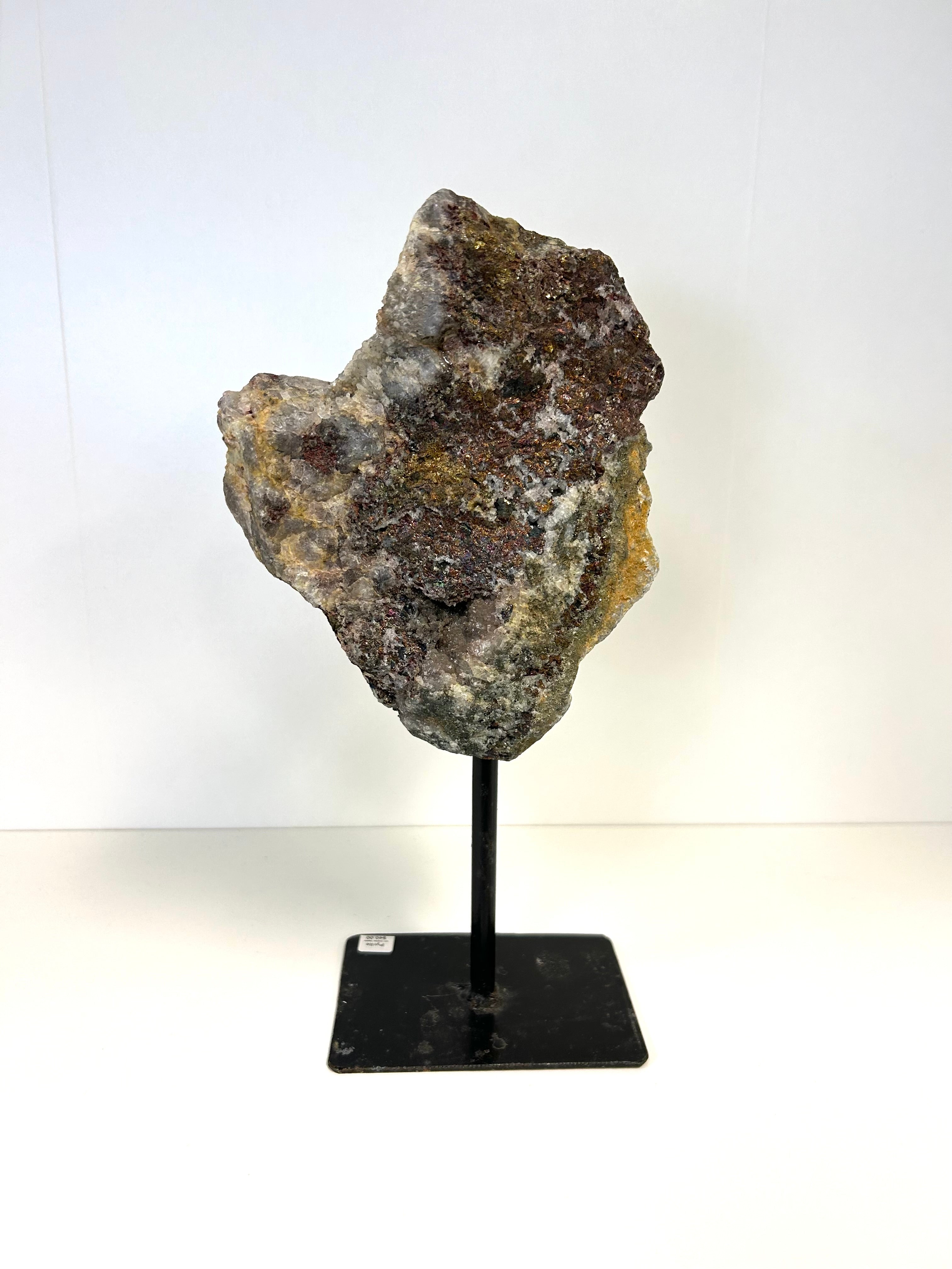 Pyrite on Metal Base