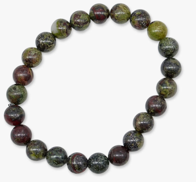 Dragon Blood Jasper Bracelet 8mm - Lighten Up Shop