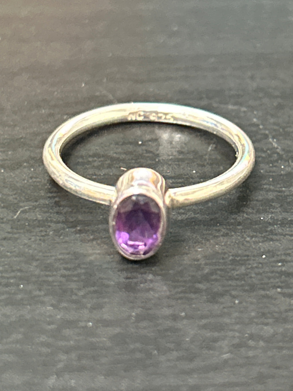 Amethyst Ring Oval ($45) - Lighten Up Shop