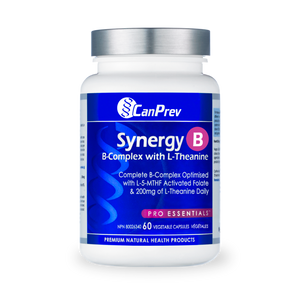 CanPrev Synergy B-Complex with L-Theanine - 60 capsules - Lighten Up Shop