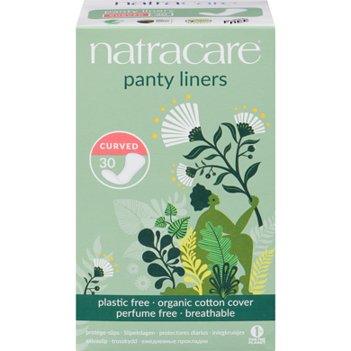 Natracare Panty Liners Curved - 30 - Lighten Up Shop