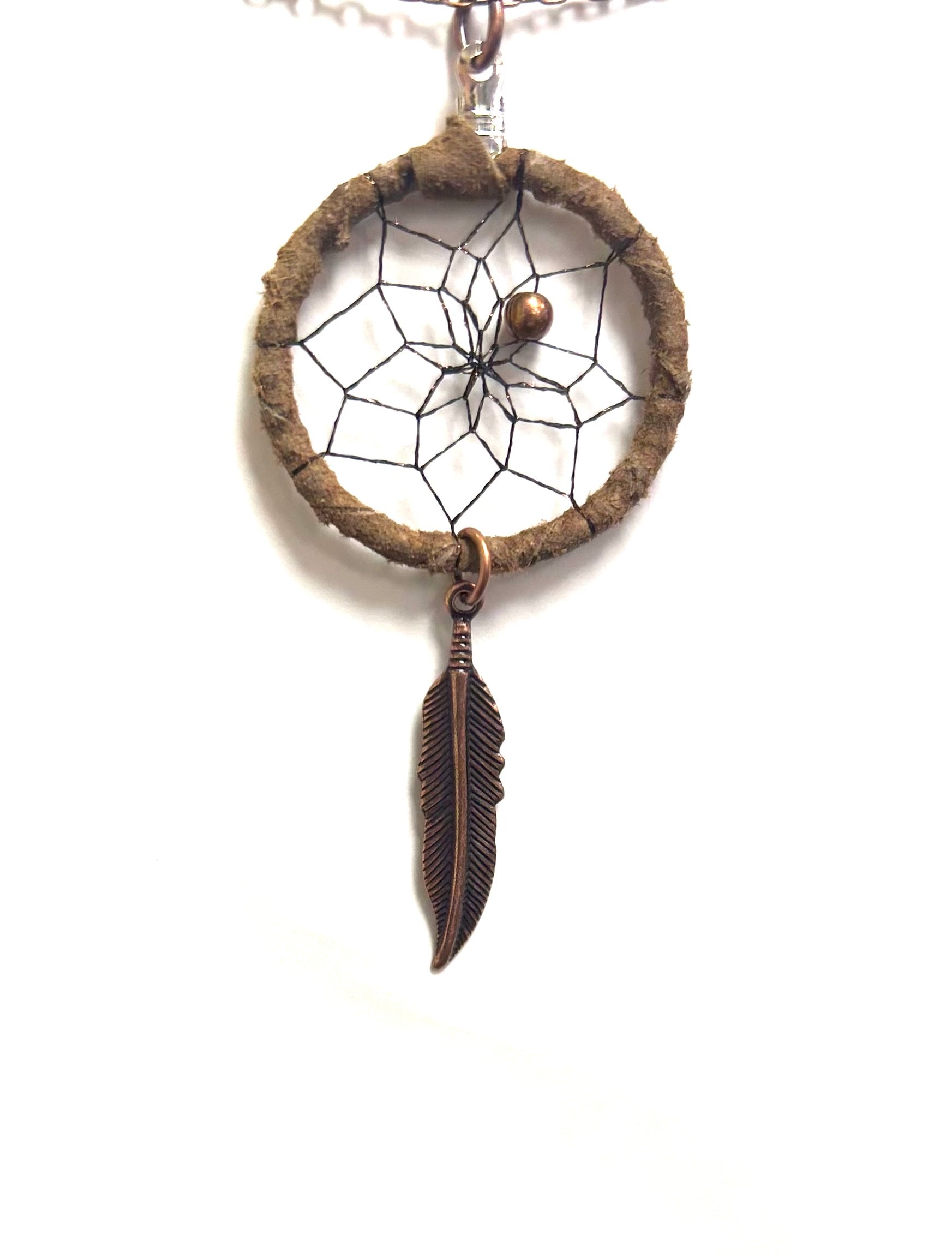 Brown Dreamcatcher Necklace - Lighten Up Shop
