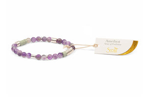 Stone Stacking Bracelet - Amethyst