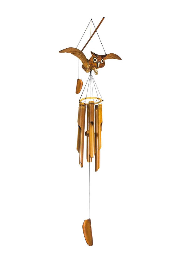 Owl Bamboo Wind Chimes - Lighten Up Shop