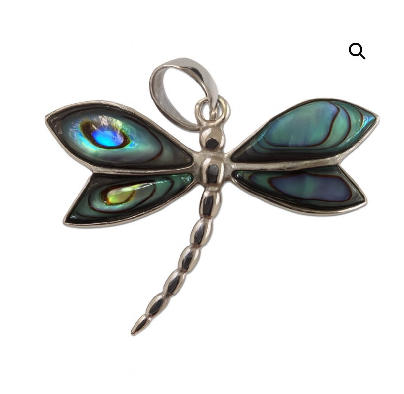 Abalone Dragonfly Pendant