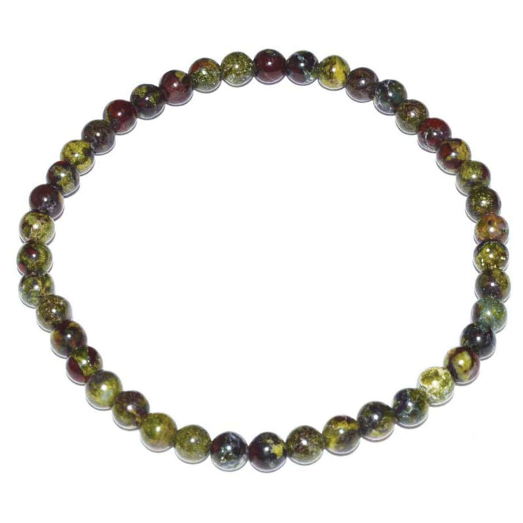 Dragon Blood Jasper Bracelet 4mm - Lighten Up Shop
