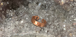 Copper Ring Hammered (Magnetic)