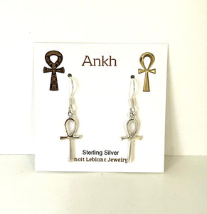 Ankh Drop Earrings