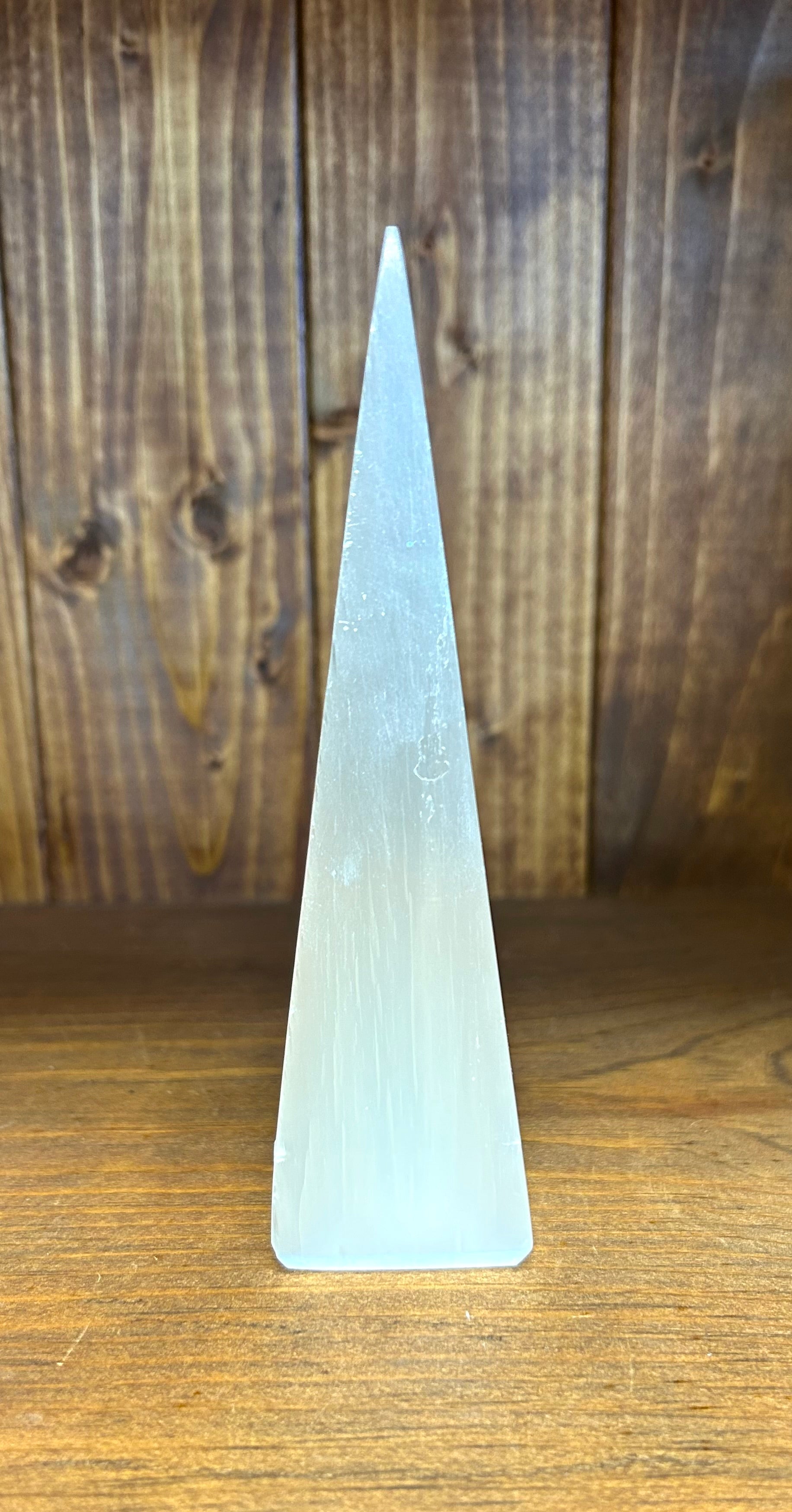 Selenite Pyramid Tall - Lighten Up Shop