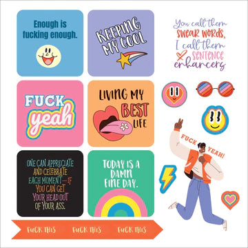 Inner F*cking Peace - A Sticker Book To Let Sh*t Go And Shine - Lighten Up Shop