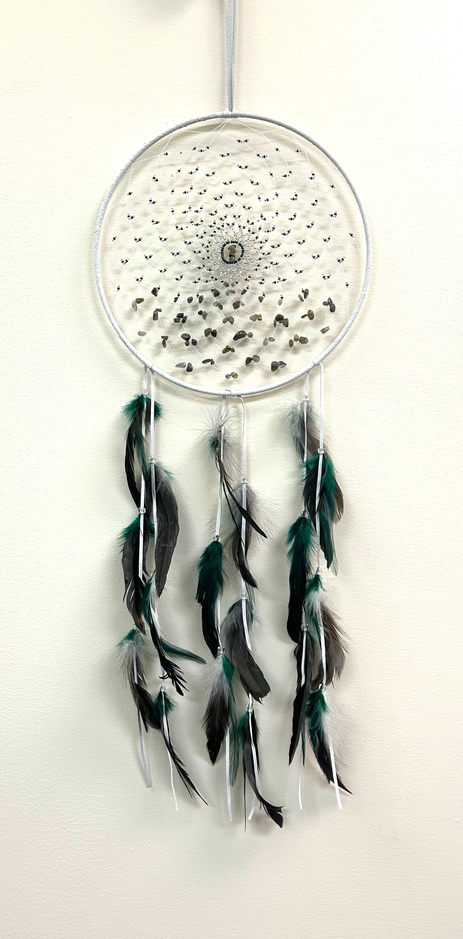 Beaded Dreamcatcher 9” - Green - Lighten Up Shop