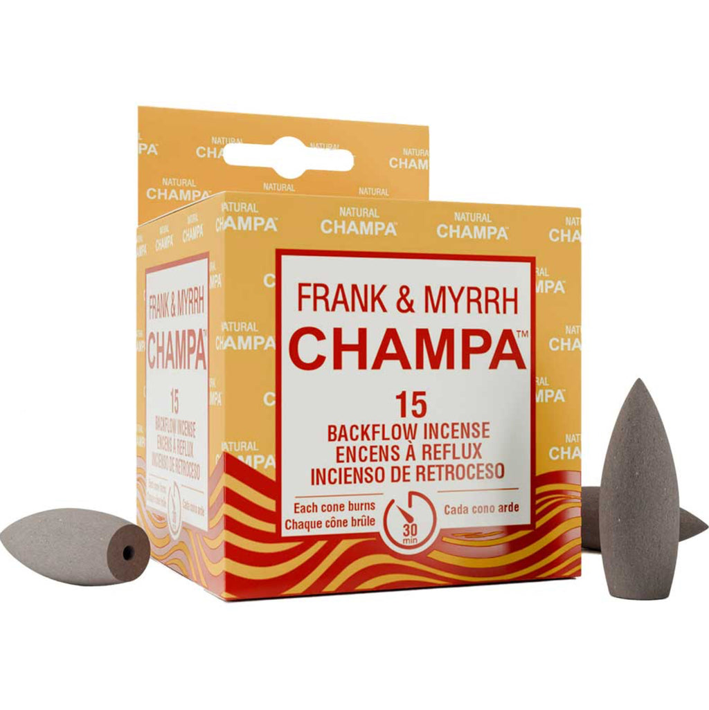 Frank & Myrrh Champa Backflow Incense Cones - Lighten Up Shop