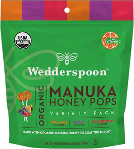 Wedderspoon Organic Manuka Honey Pops