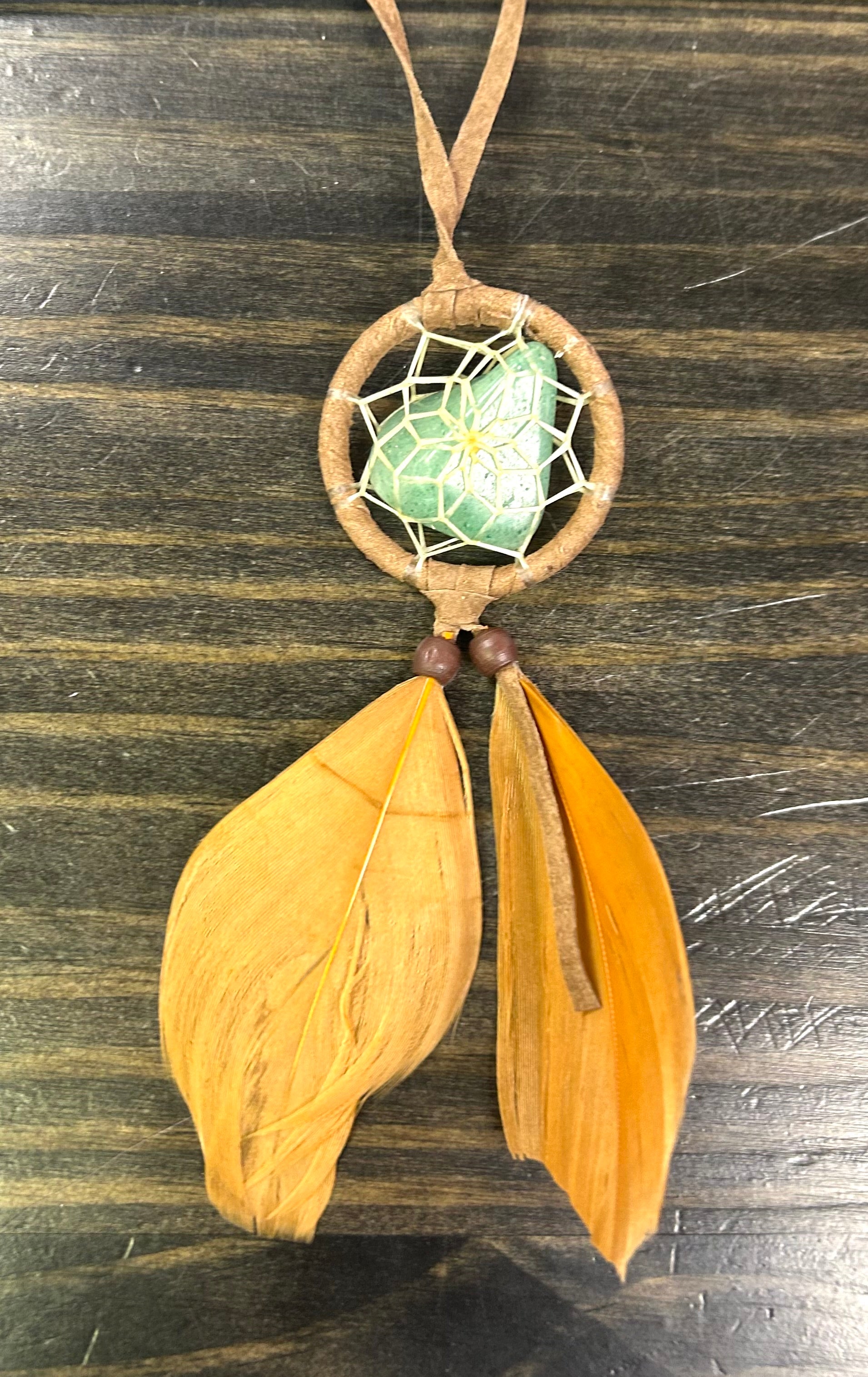 Dreamcatcher w/ Crystal 1.5” Brown - Lighten Up Shop