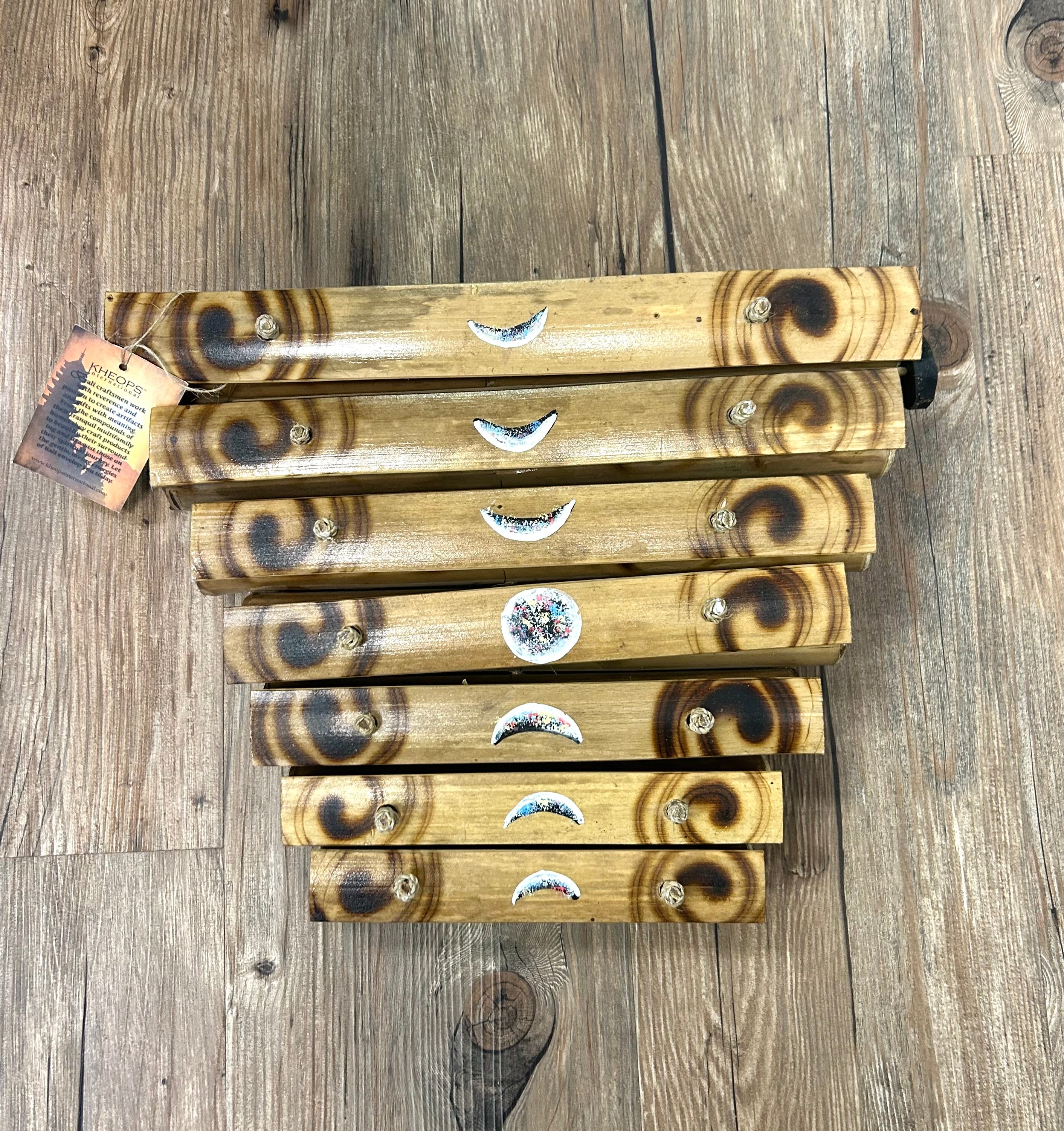 Bamboo Hand Painted Xylophone - Moon Phases