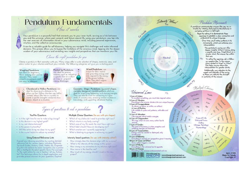 Pendulum Fundamentals Chart - Lighten Up Shop