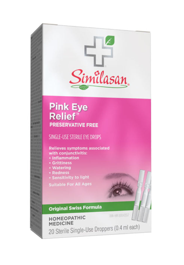 Similasan Pink Eye Relief - 20 Single-Use Droppers - Lighten Up Shop