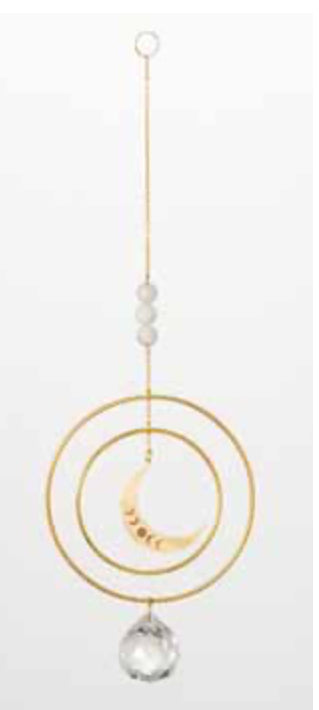 Moon with White Stones Suncatcher - Lighten Up Shop
