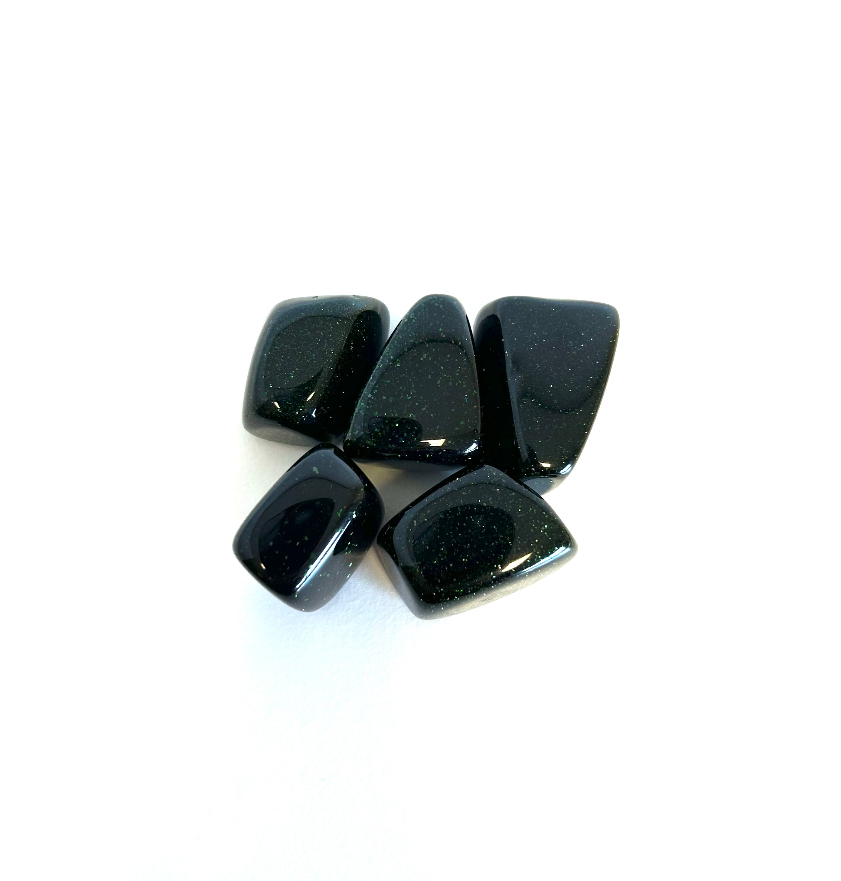 Green Goldstone Loose Tumbled