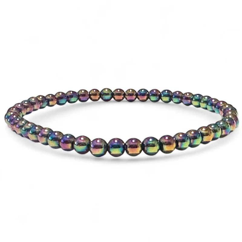 Rainbow Hematite Bracelet 4mm - Lighten Up Shop