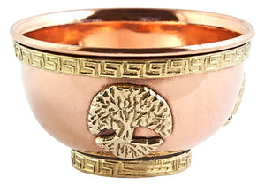 Tree Of Life Copper Offering Bowl