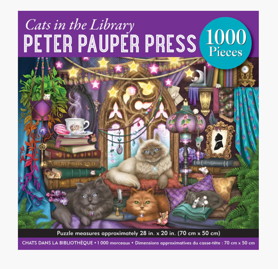Cats in the Library Puzzle 1000p - Lighten Up Shop