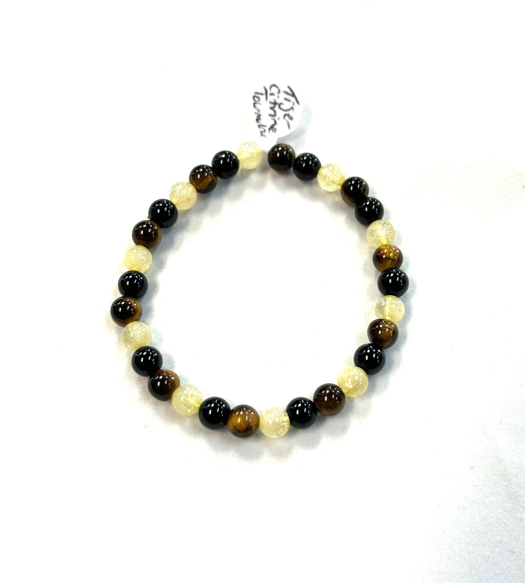 Tiger’s Eye, Citrine, Tourmaline Bracelet - Lighten Up Shop