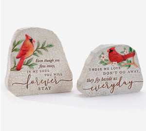 Red Cardinal Memorial Garden Stone