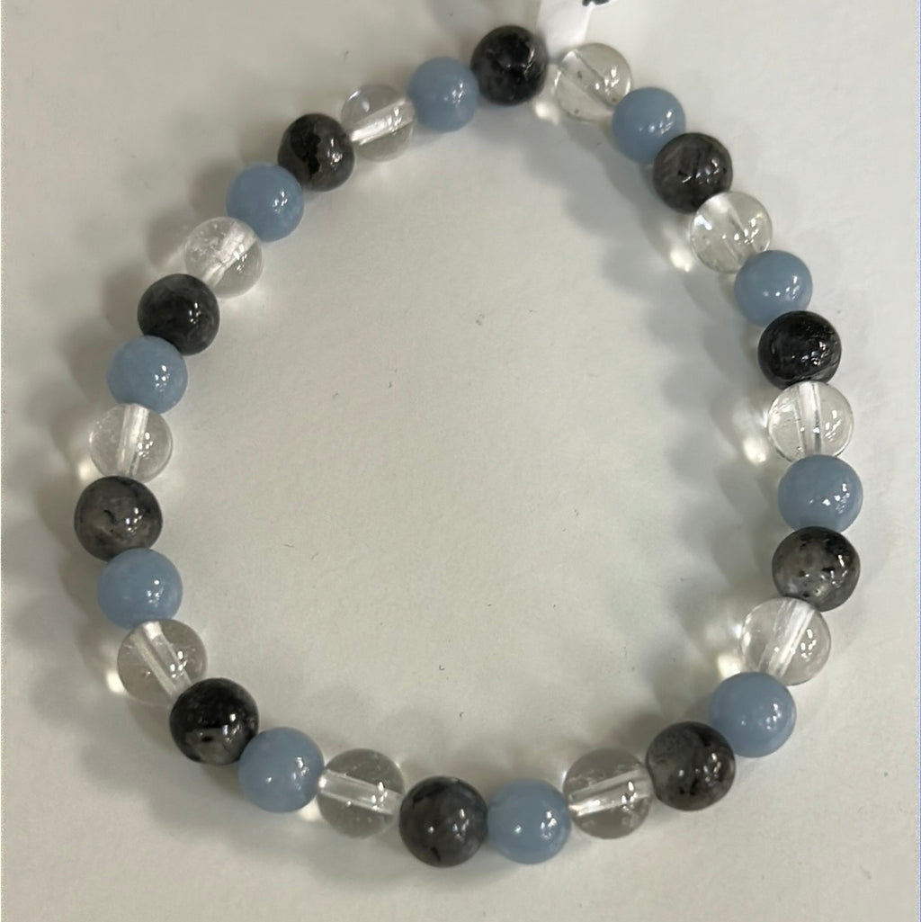 Larvikite Angelite Quartz Bracelet - Lighten Up Shop