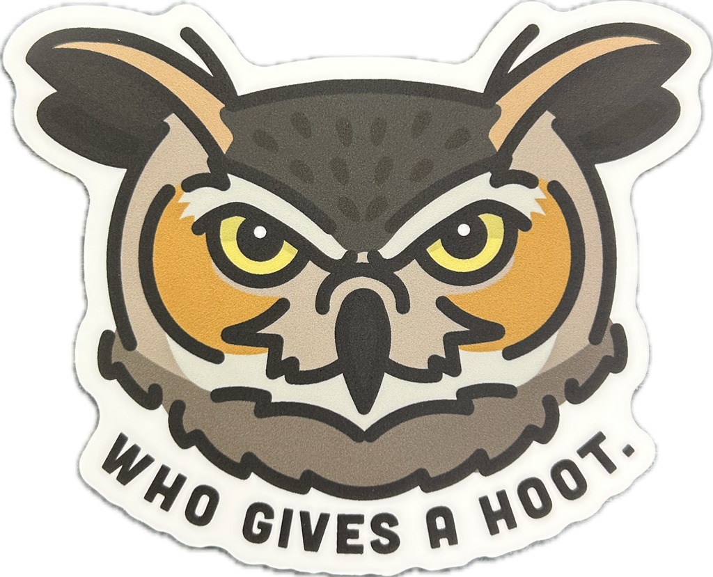 Who Gives  A Hoot Sticker - Lighten Up Shop