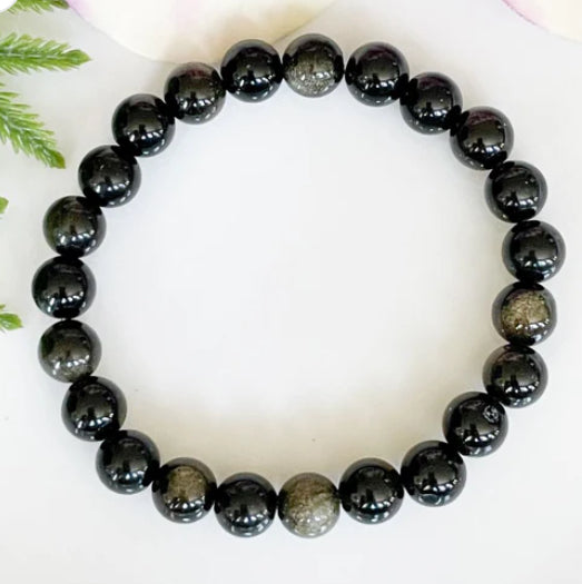 Goldsheen Obsidian Bracelet 8mm - Lighten Up Shop