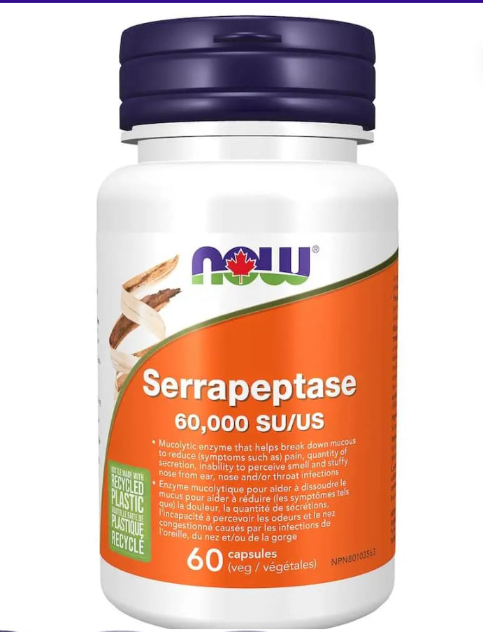 Serrapeptase 60,000 SU/US - 60 Capsules