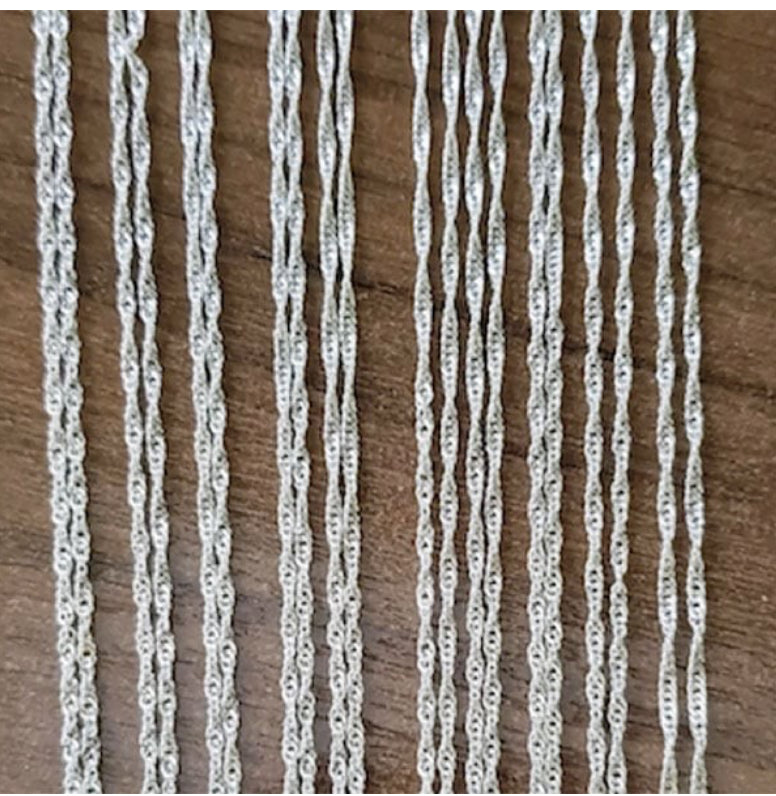 Silver Plated Twist Chain 18” - Lighten Up Shop