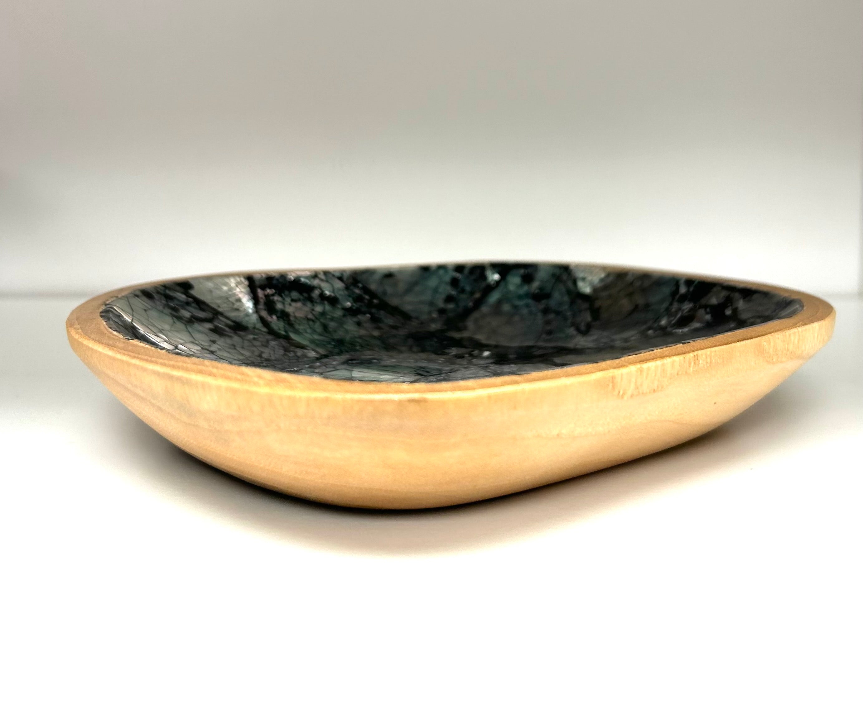 Abalone Shell and Wood Dish