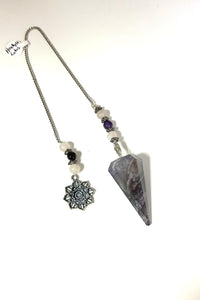 Amethyst Lotus Pendulum - Lighten Up Shop