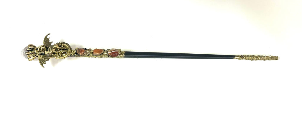 Clear Quartz Wand Dragon 12.5” - Lighten Up Shop