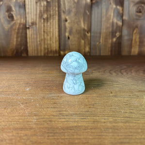 Howlite Carved Mushroom (2”) - Lighten Up Shop