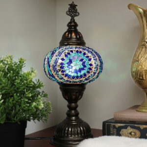 Turkish Mosaic Table Lamp Blue