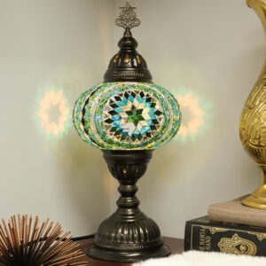 Turkish Mosaic Table Lamp Green