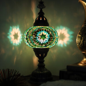 Turkish Mosaic Table Lamp Green